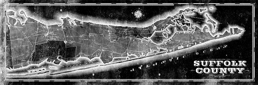 Suffolk County, Long Island Remixed Map