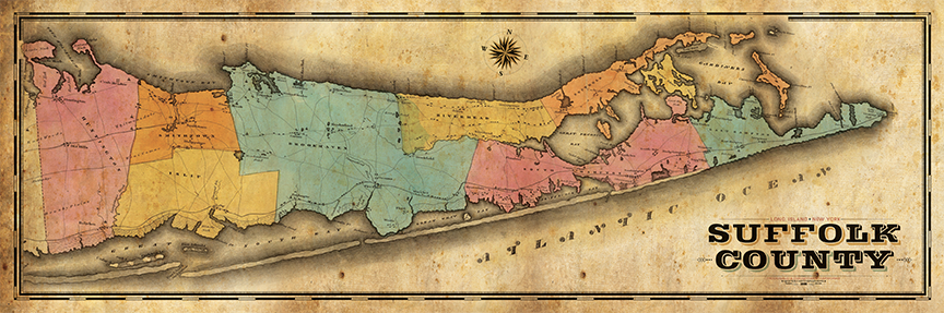 Suffolk County, Long Island Remixed Map