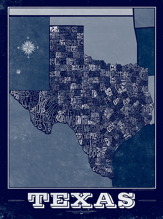 Texas Counties Type Map