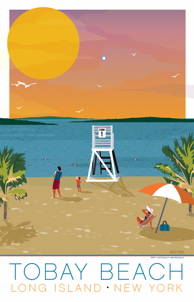 Tobay Beach Illustration