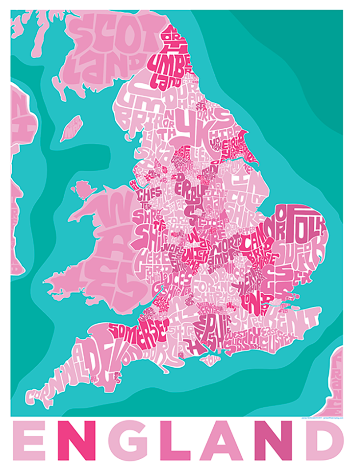 England Type Map