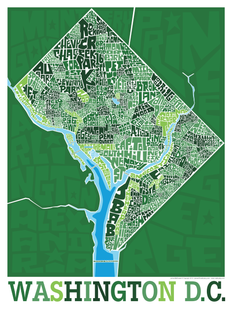 Washington DC Neighborhood Type Map