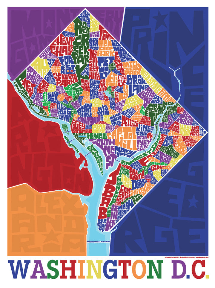 Washington DC Neighborhood Type Map