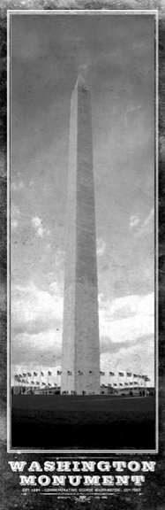 Washington Monument Vintage Travel Poster