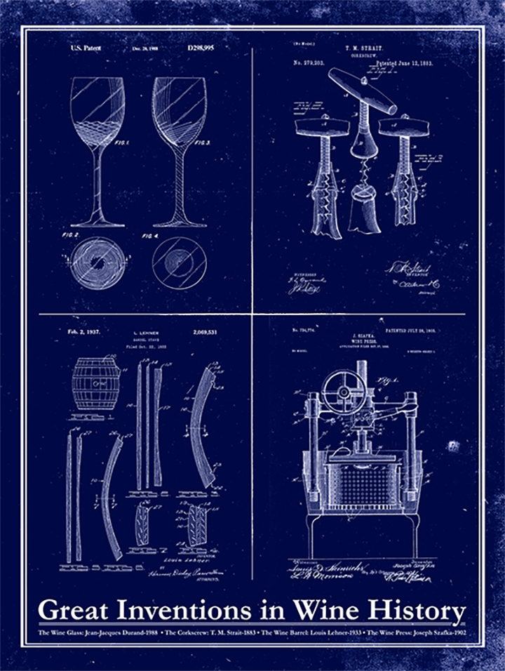 Great Inventions in Wine History-Patent Invention Art