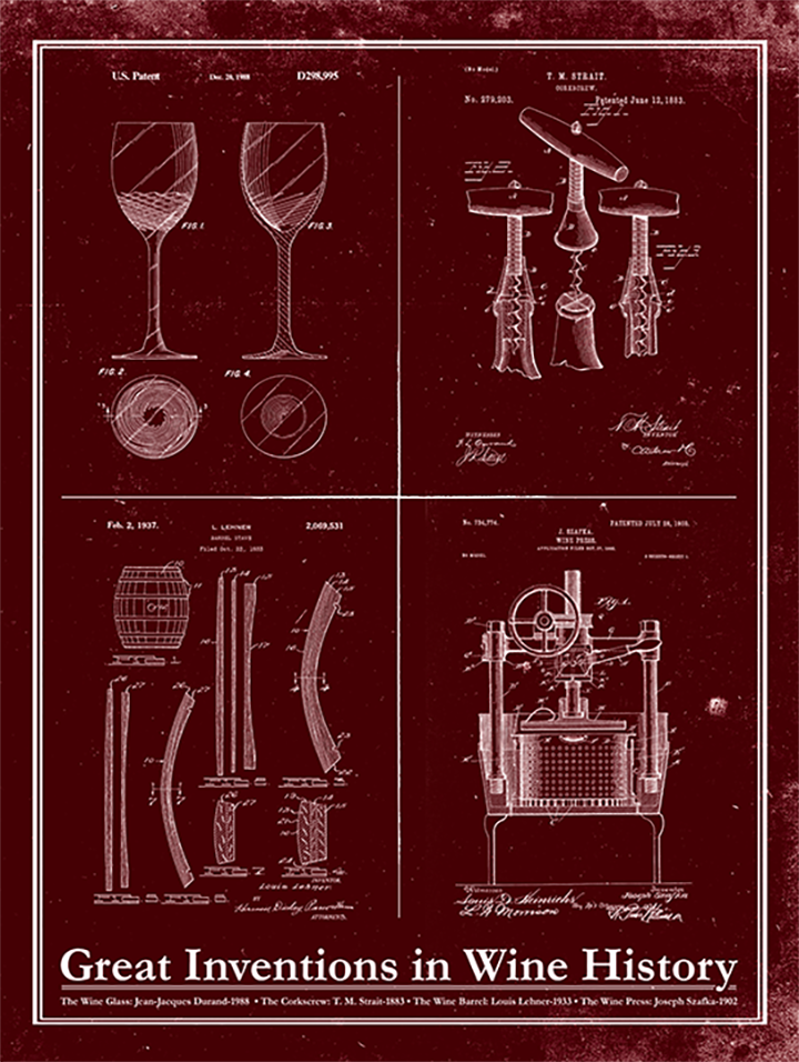 Great Inventions in Wine History-Patent Invention Art