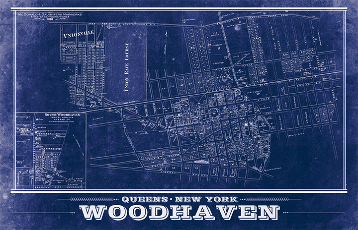 Woodhaven Vintage Remixed Map