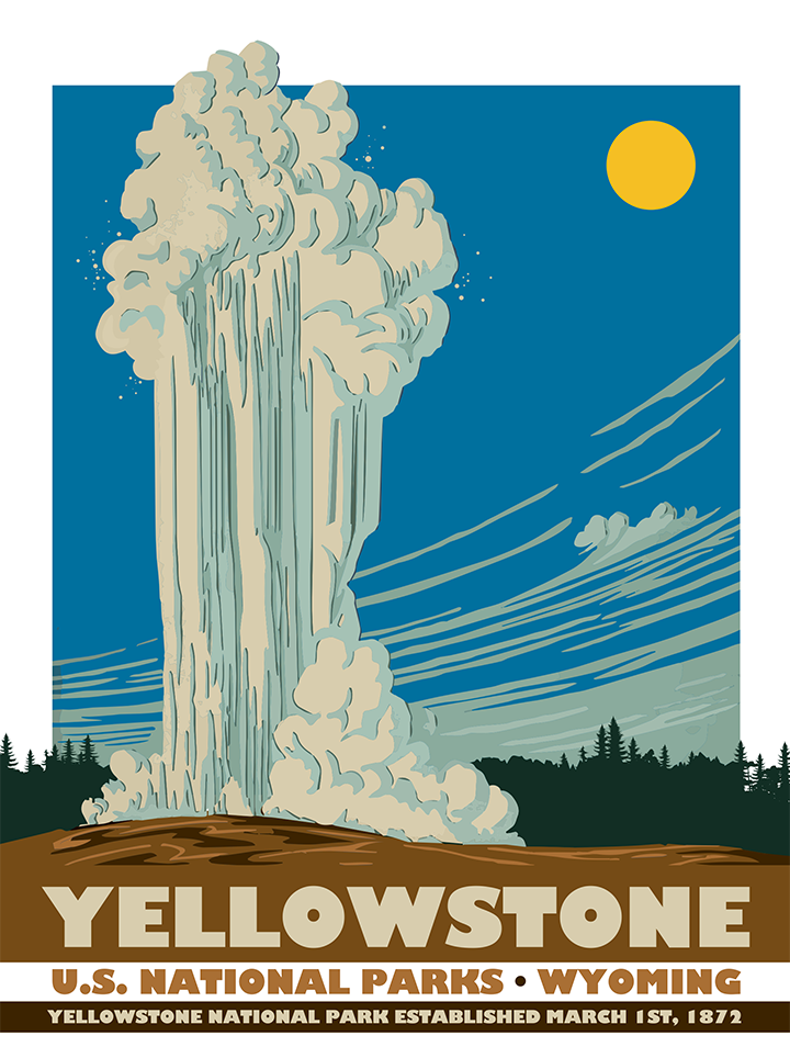 yellowstone-national-park-poster-lost-dog-art-frame for Free Printable National Park Posters Yellowstone National Park Poster – LOST DOG Art & Frame for Free Printable National Park Posters