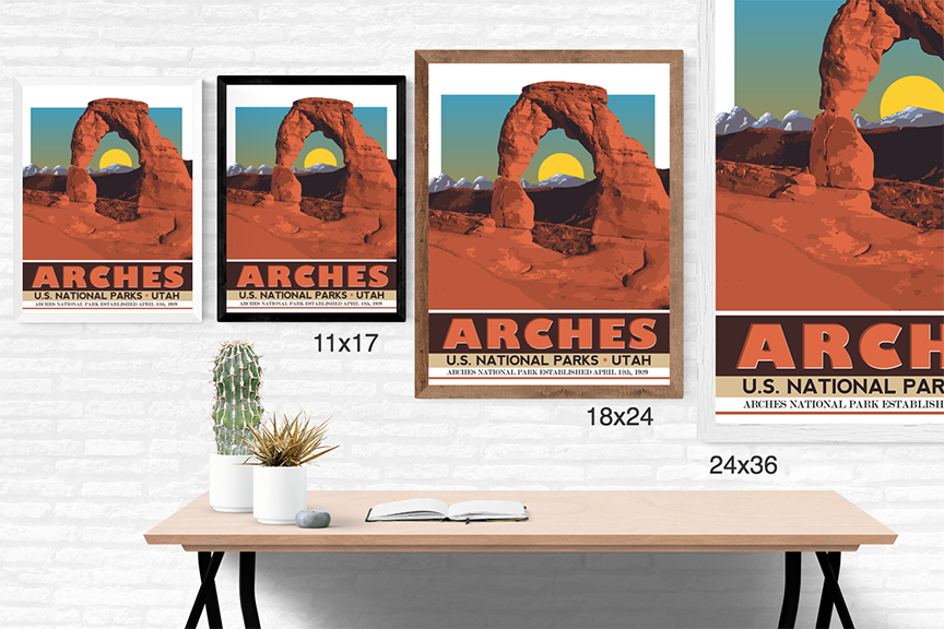 Arches National Park Poster – LOST DOG Art & Frame