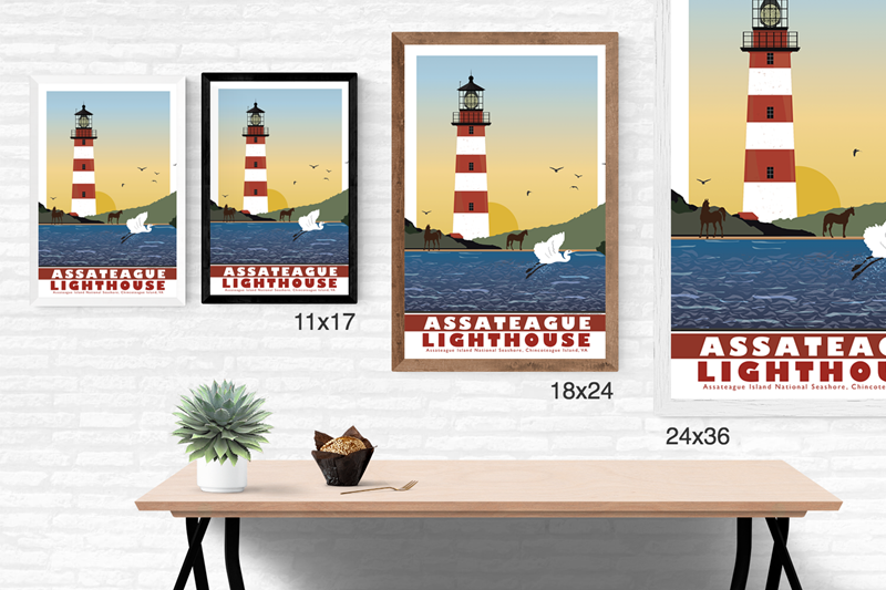 Assateague Lighthouse Illustration