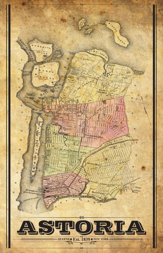 Astoria Vintage Remixed Map