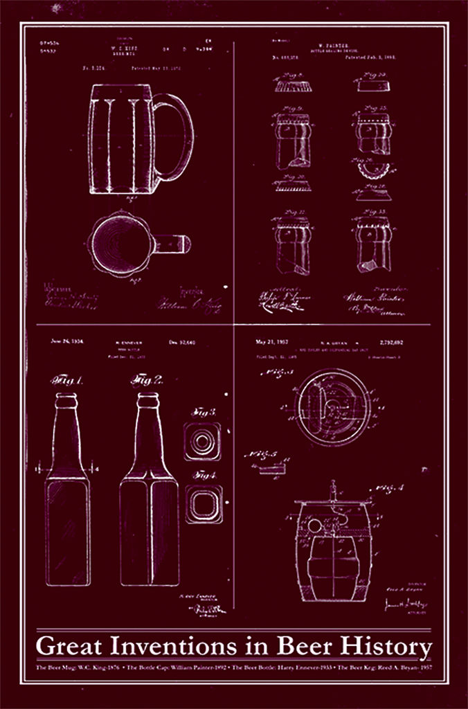 Great Inventions in Beer History-Patent Invention Art