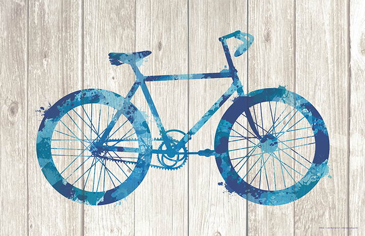 Bicycle Paint Splatter Silhouette