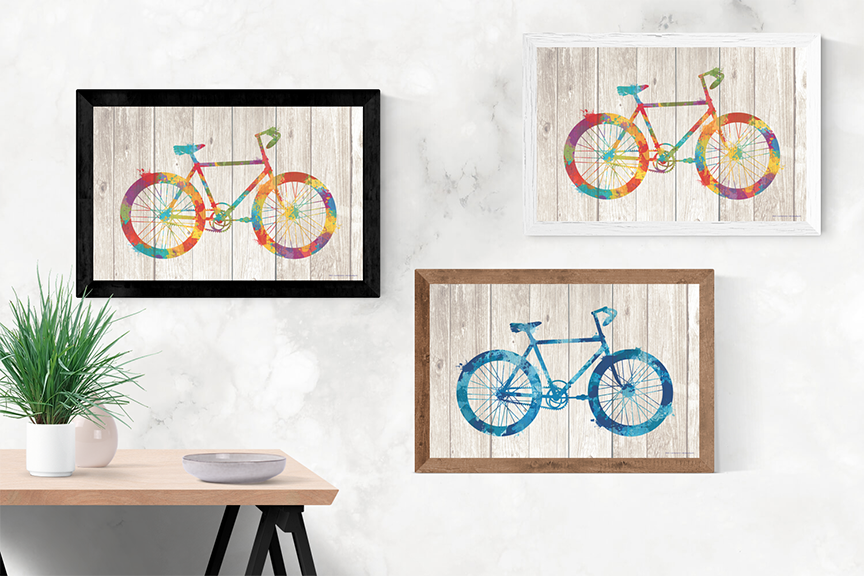 Bicycle Paint Splatter Silhouette