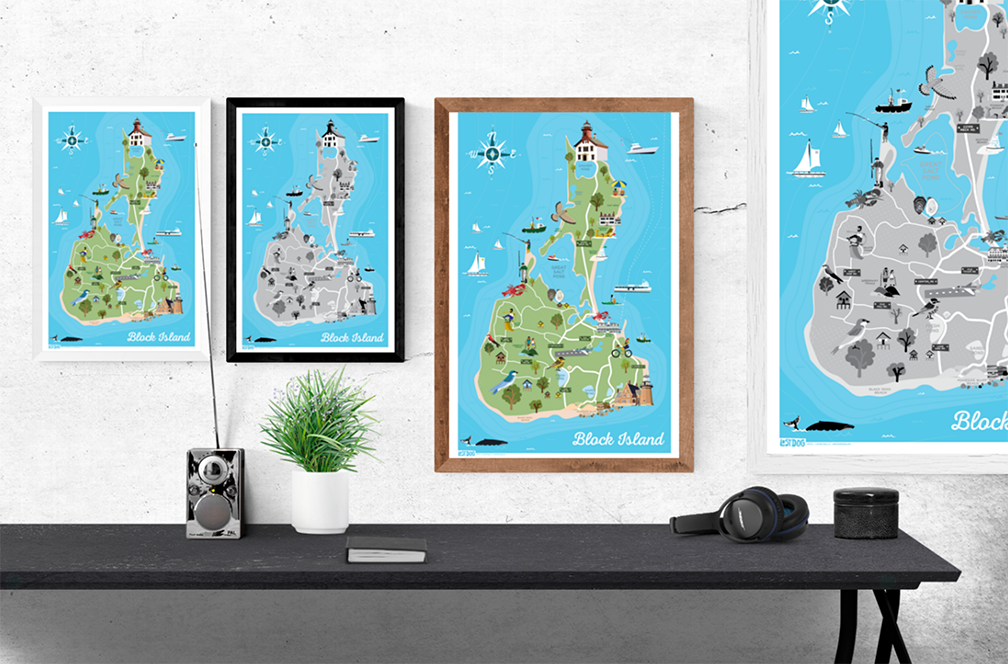 Cape Cod Illustrated Map – LOST DOG Art & Frame