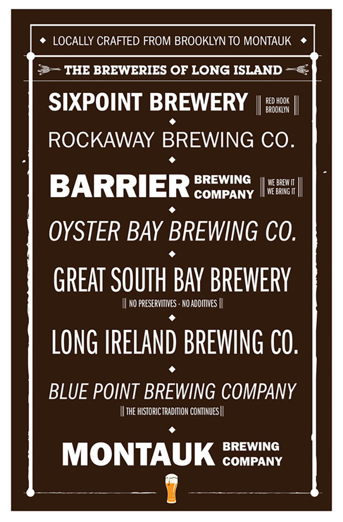 Long Island Breweries Poster