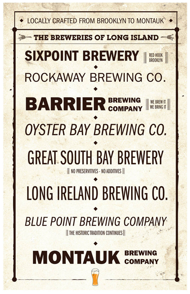 Long Island Breweries Poster