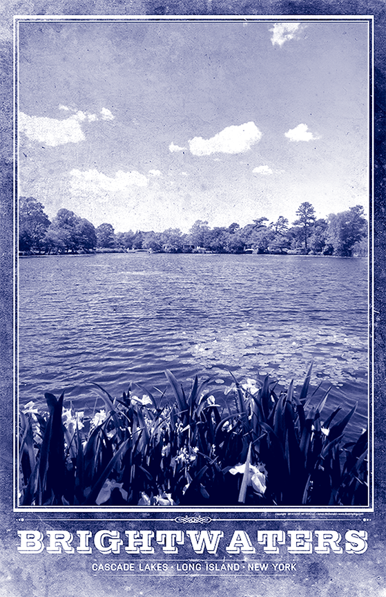 Brightwaters Lakes Vintage Travel Poster