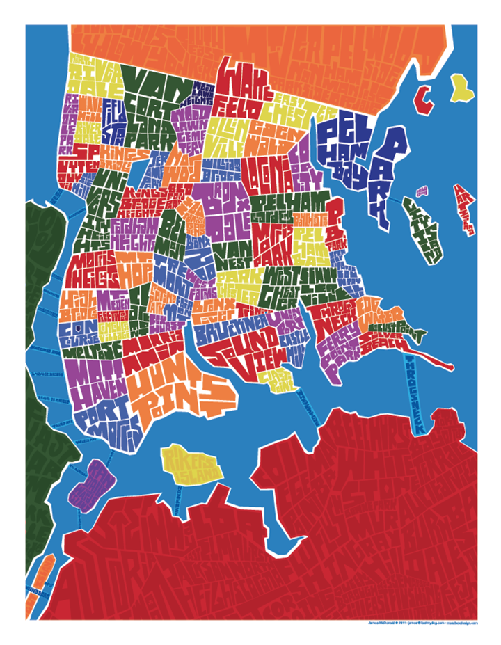 Bronx Neighborhood Type Map