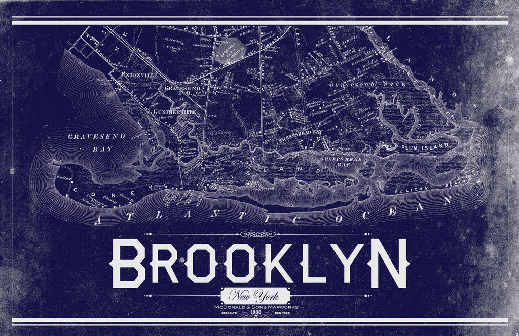 South Brooklyn Vintage Map