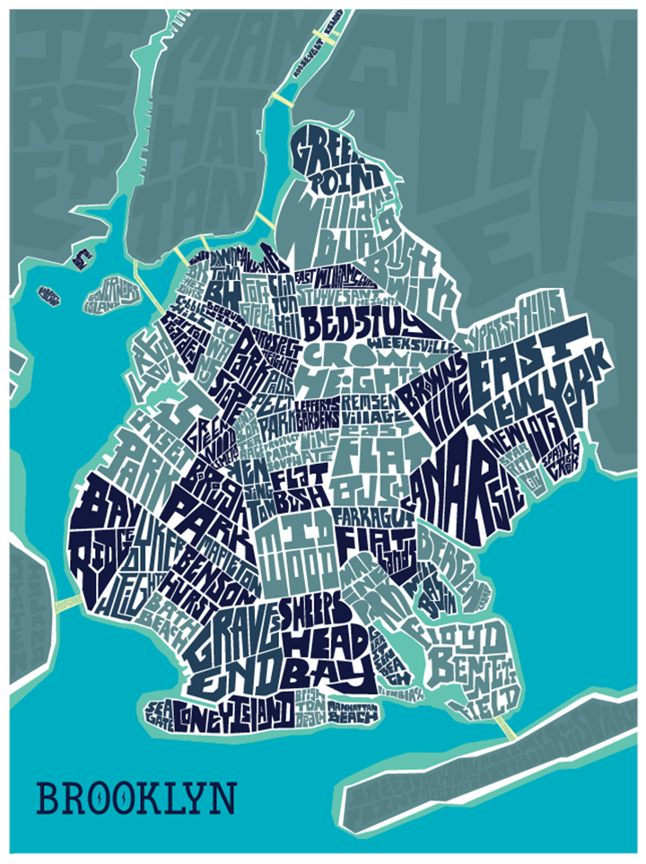 Brooklyn Type Map