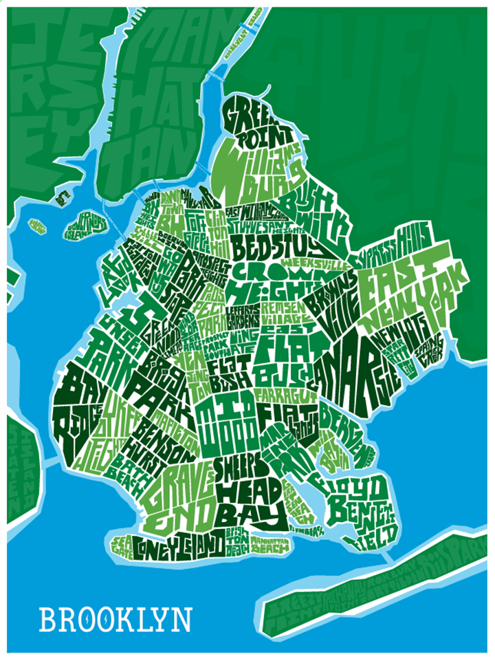 Brooklyn Type Map