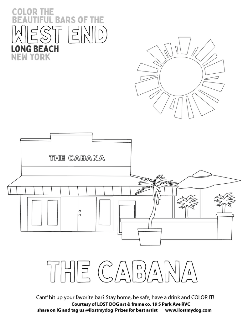 Adult Coloring Pages - Bars of West End Long Beach