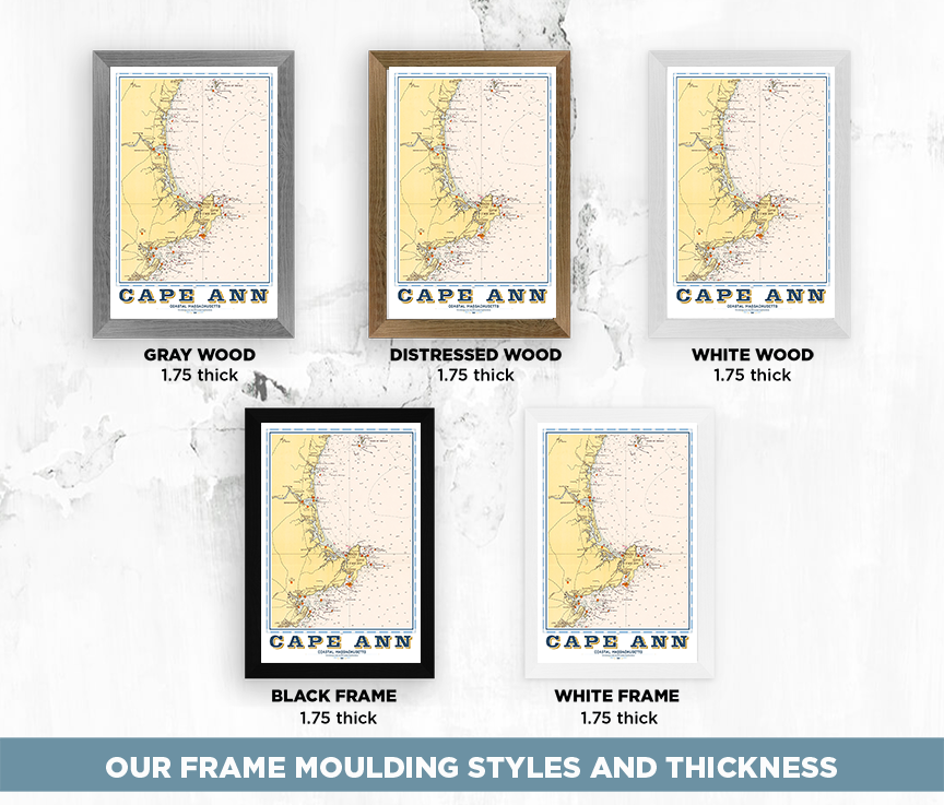 Cape Ann Vintage Nautical Map