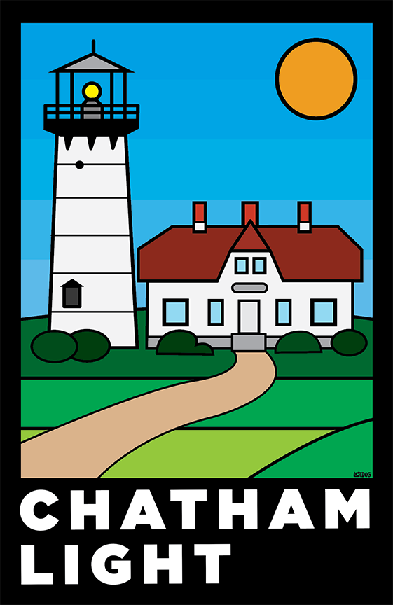 Chatham Light, Cape Cod: Thick Line Series