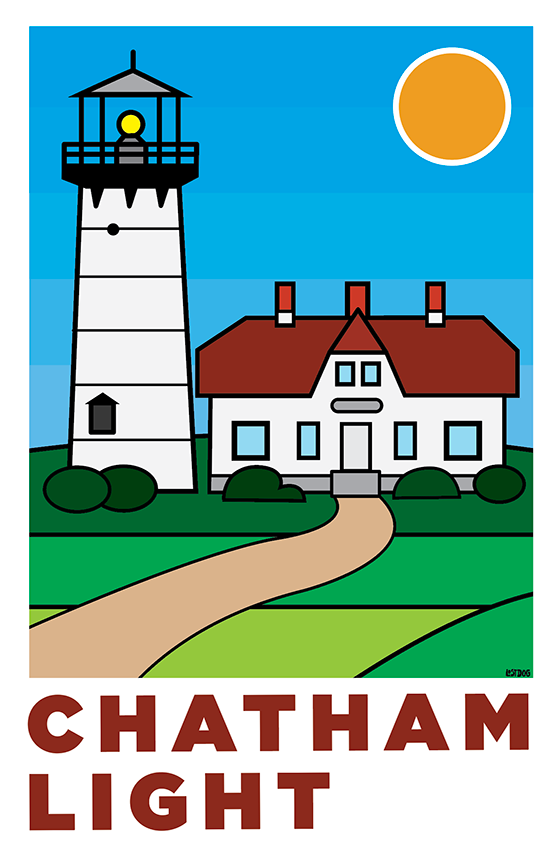 Chatham Light, Cape Cod: Thick Line Series