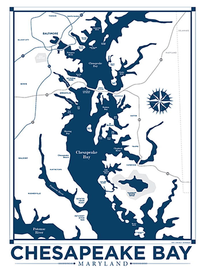 Chesapeake Bay Nautical Map