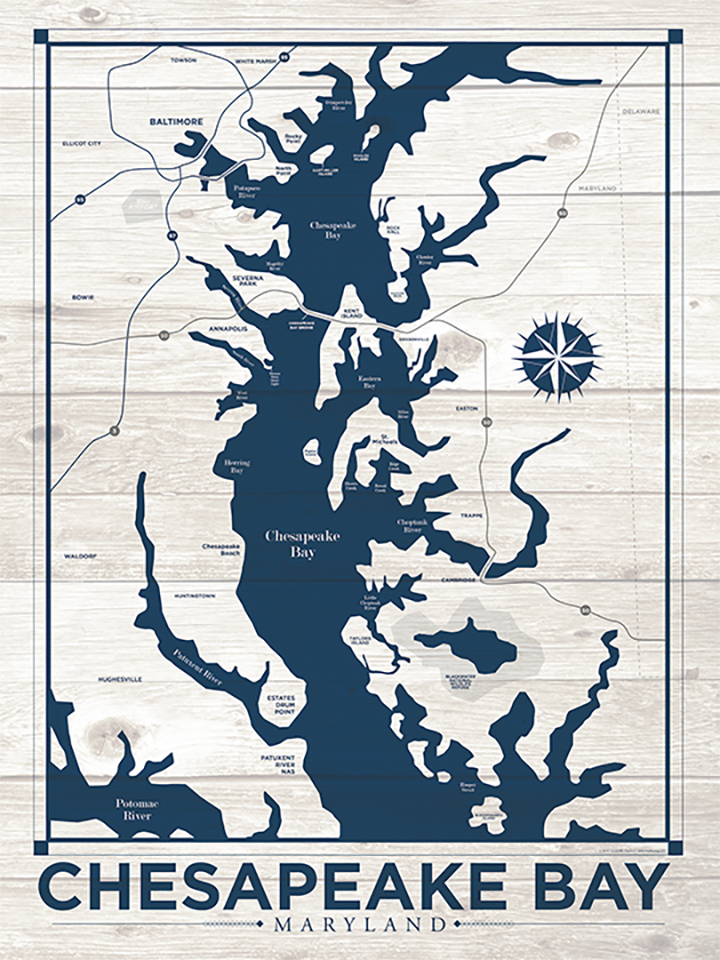 Chesapeake Bay Nautical Map