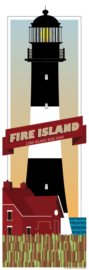 Fire Island Lighthouse Illustration