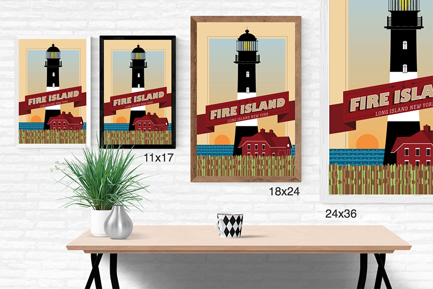 Fire Island Lighthouse Illustration