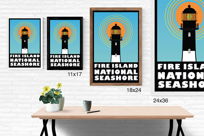 Fire Island Lighthouse Poster: National Park Series