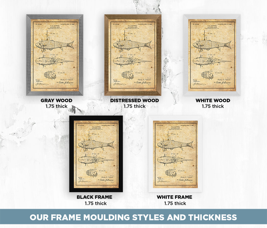 Fish Lure-Patent Invention Art – LOST DOG Art & Frame