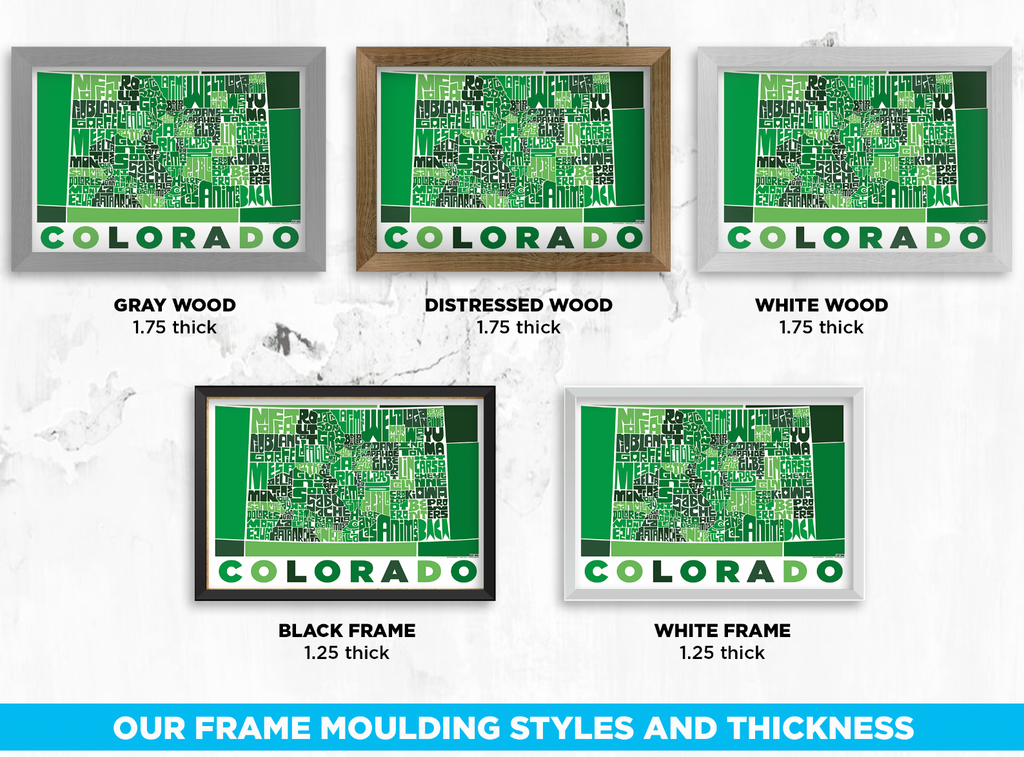 Colorado Typography Map