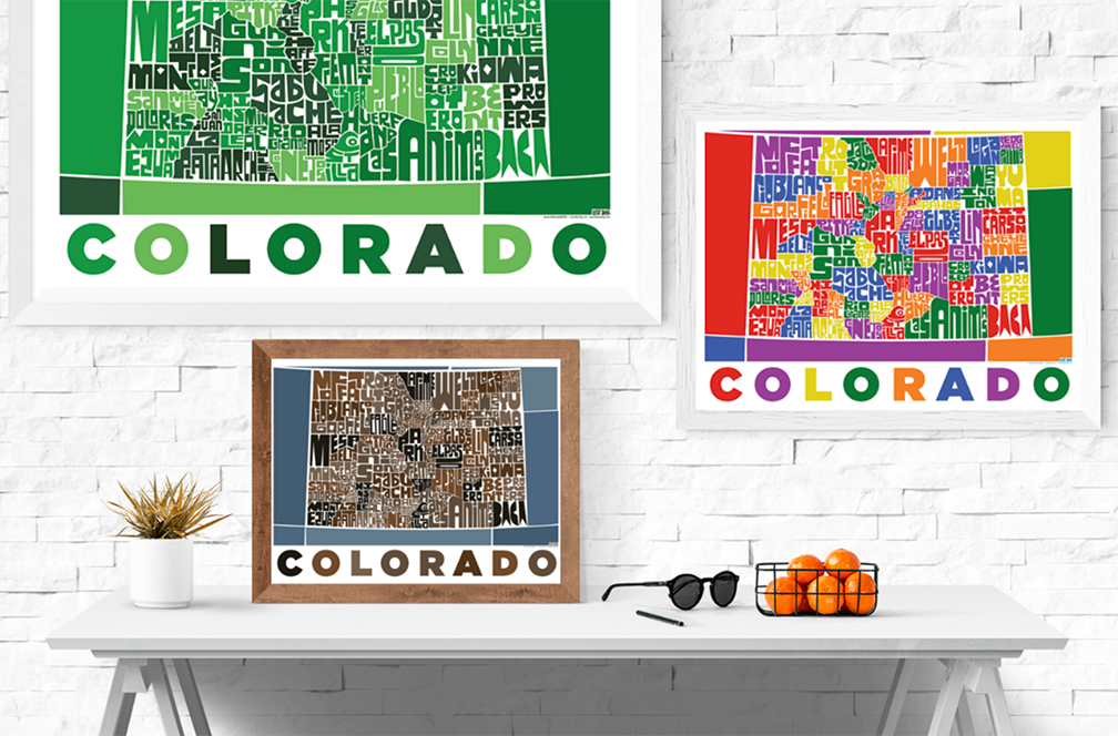 Colorado Typography Map