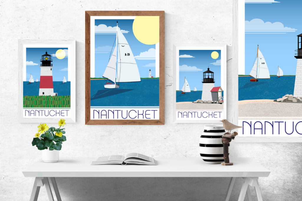 Brant Point Lighthouse Illustration