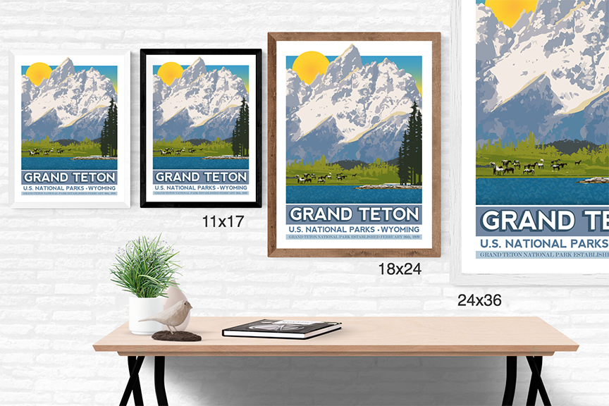 Grand Teton National Park Poster – LOST DOG Art & Frame