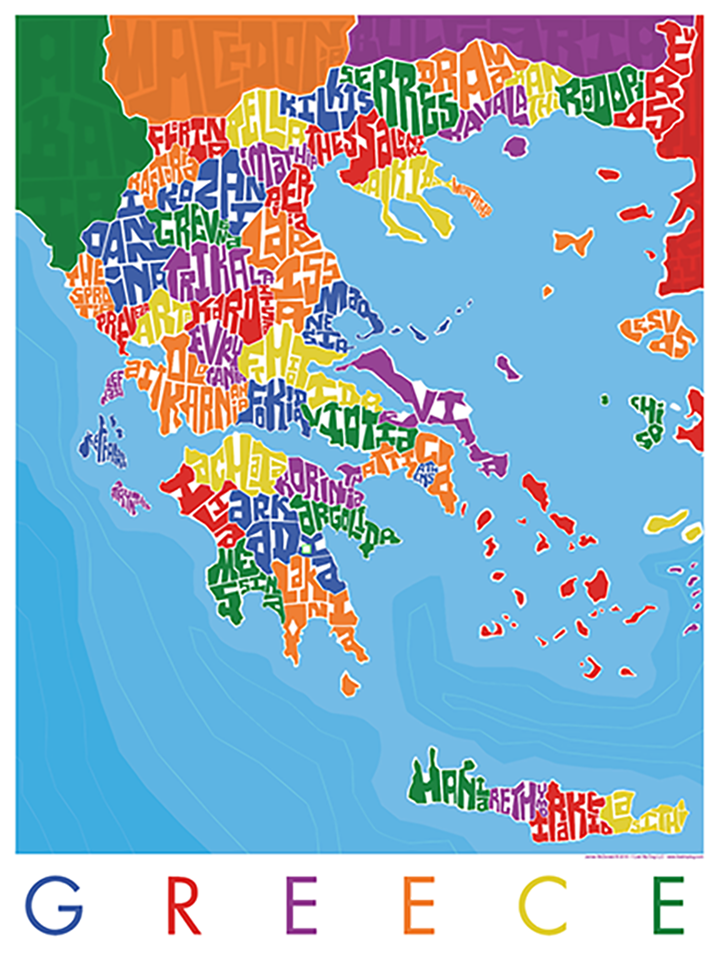 Greece Districts Type Map