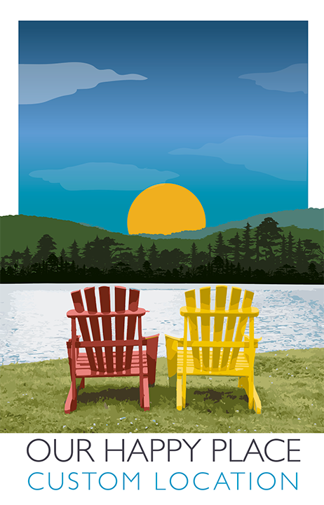 Adirondack Chair Scene – Happy Place