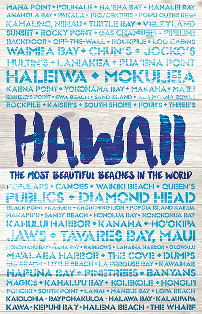 Hawaii Beaches Wooden Plank Replica Signs