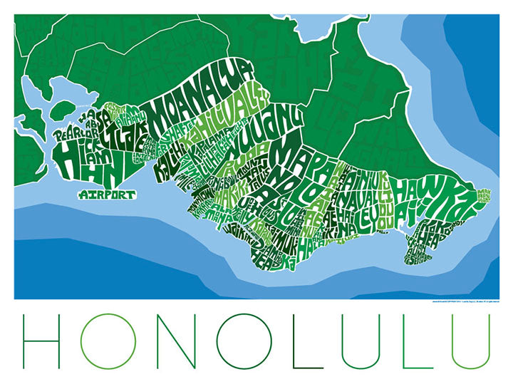 Honolulu, Hawaii Type Map