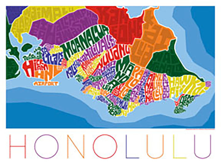 Honolulu, Hawaii Type Map