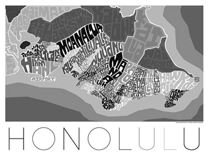 Honolulu, Hawaii Type Map