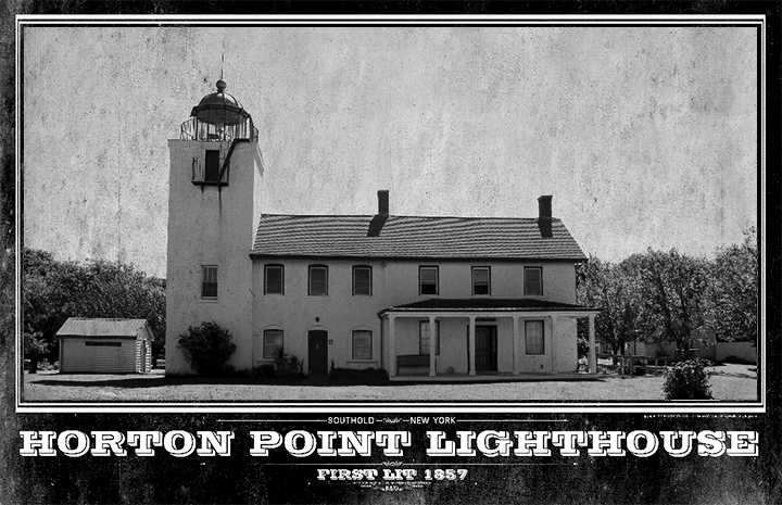 Horton Point Lighthouse Vintage Travel Poster