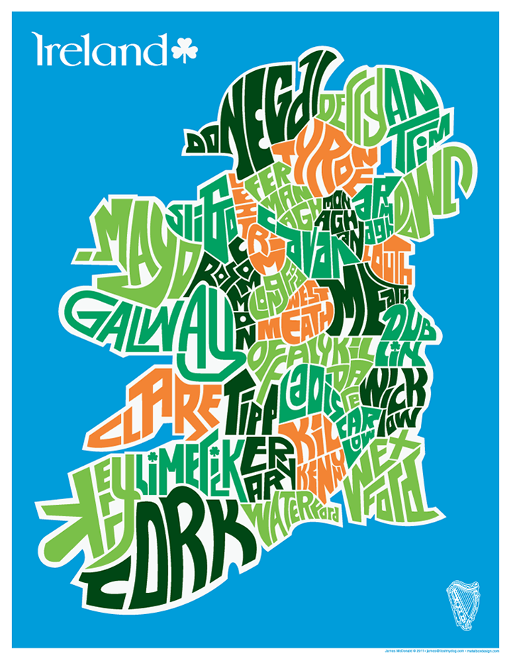 Ireland County Map