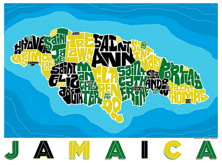 Jamaica Type Map