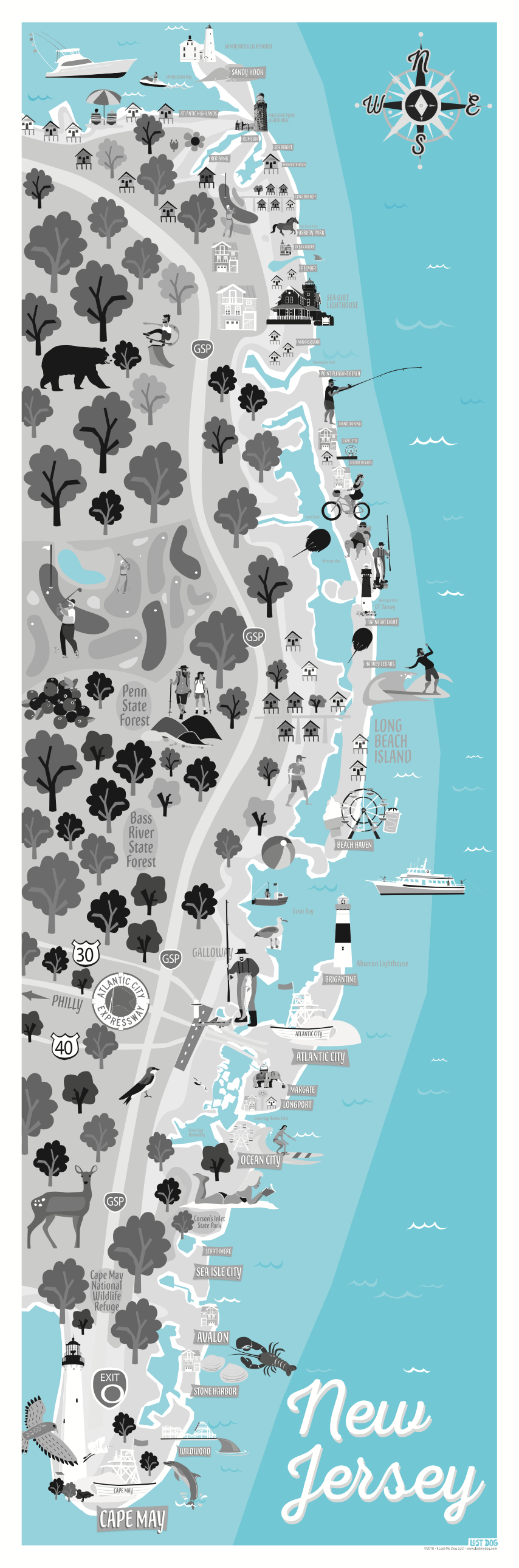 Jersey shore maps 2025